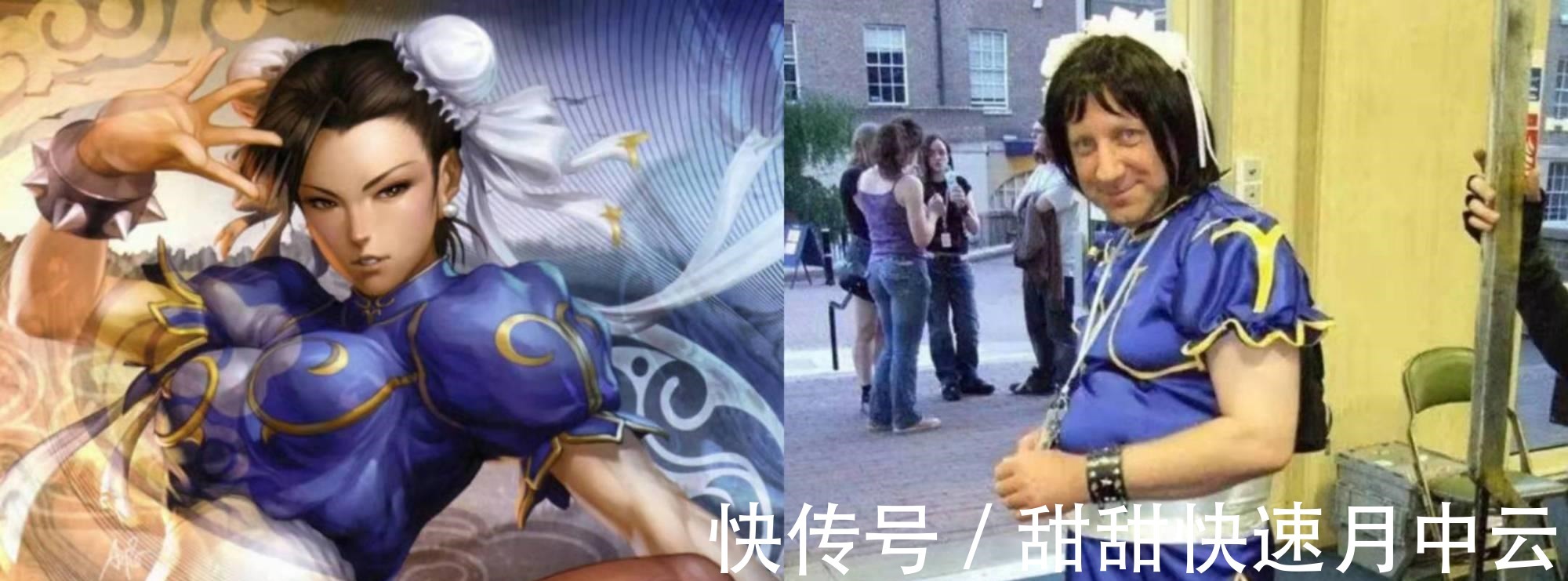 肚皮|毁童年的Cos形象,成龙Cos的春丽成了经典,爱丽儿的焦点在肚皮上