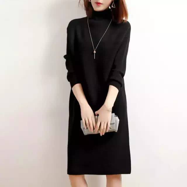 针织连衣裙 新发现一种叫毛衣裙,秋可单穿、冬可内搭,70后女人穿超美嫩