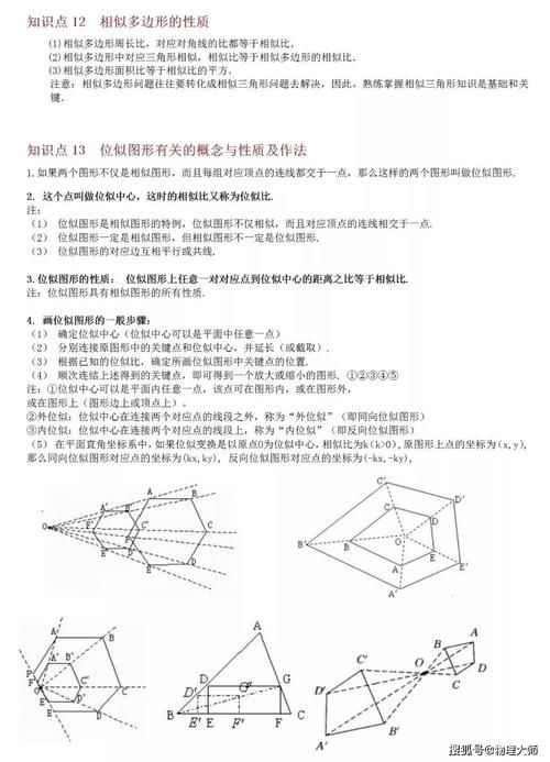 初中数学：相似三角形13大知识点+6大经典例题解析！先保存！