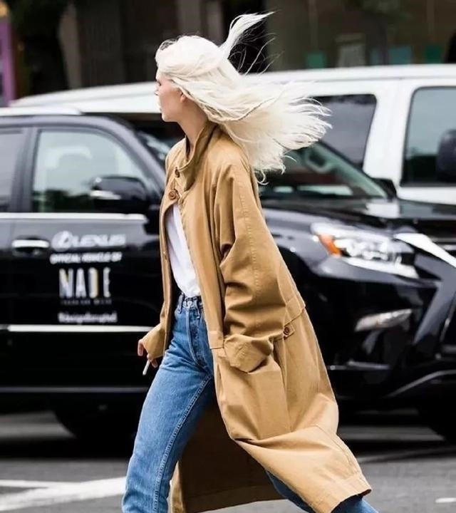 层次感 “阔腿裤”大势已去,今年流行用这条裤子配风衣,时髦显瘦又洋气