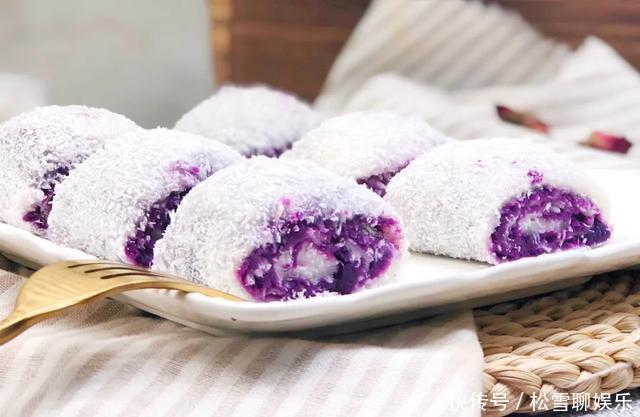 糯米粉|紫薯只会煮着吃教你一招,一蒸一卷超省心,香甜软糯吃上瘾