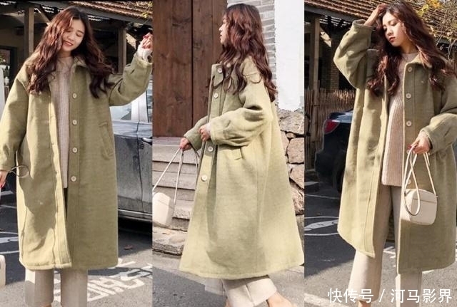 潮流|2018秋冬季最流行韩版长款毛大衣+阔腿裤,潮流妹都穿上了!