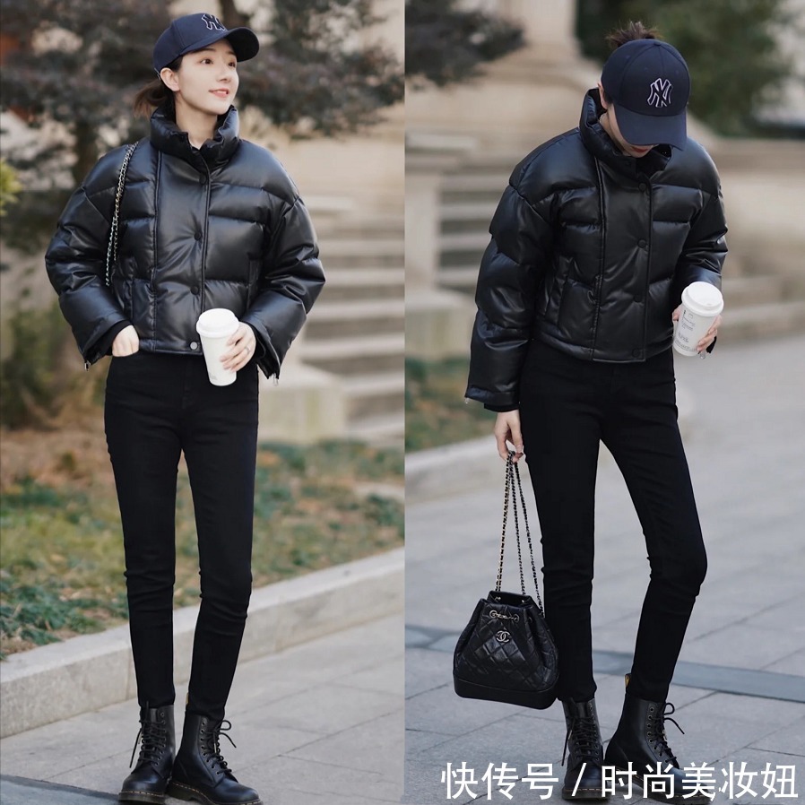 小脚裤|终于找到羽绒服的显瘦穿搭公式,“羽绒服+小脚裤”,保暖洋气