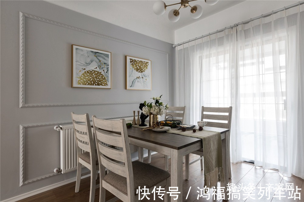 装饰画|136平美式轻奢，卧室金属球形吊灯，洗手间镜柜设计，创意又实用