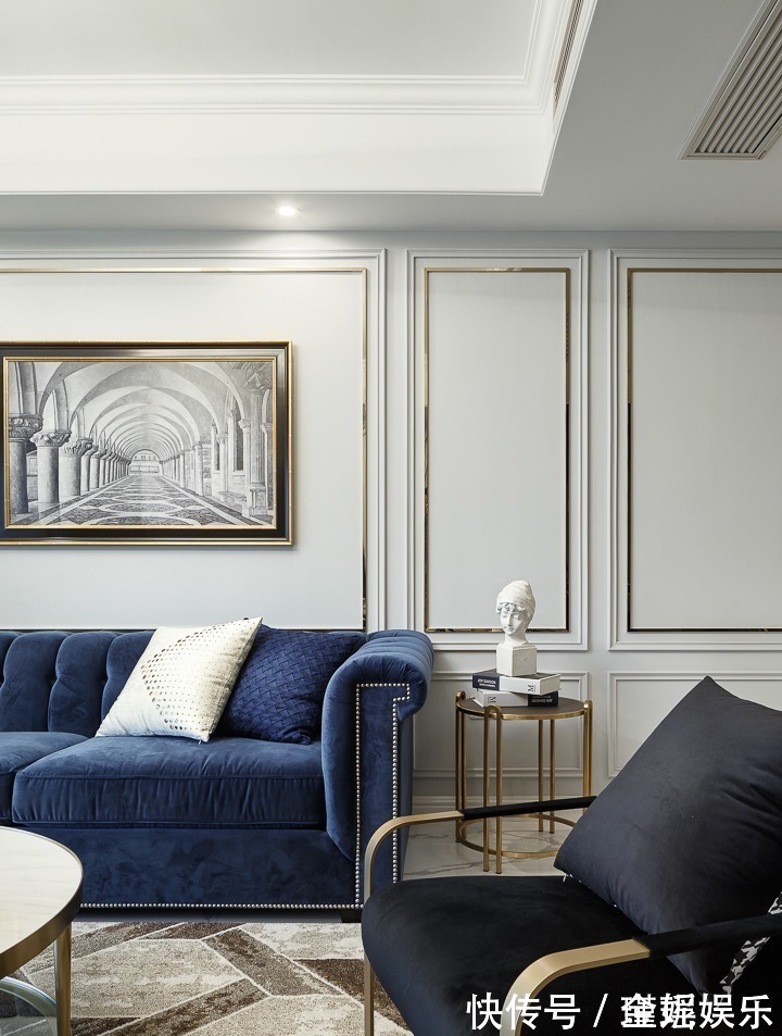 动线|130㎡轻奢四居,融入美式的沉稳庄重,打造温柔的质感生活