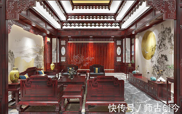 古典|中式装修，大气高雅，堪称大户型装修的典范！