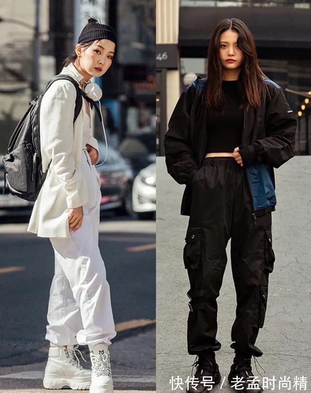 宽松|穿工装裤的时候,注意鞋子的搭配