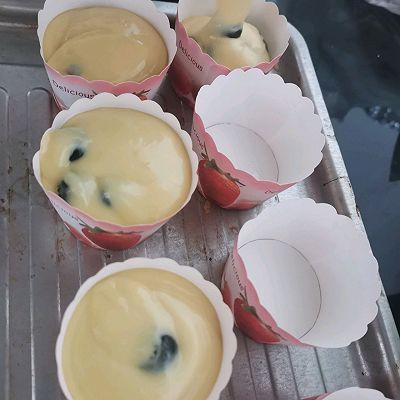 低筋面粉|蓝莓纸杯蛋糕