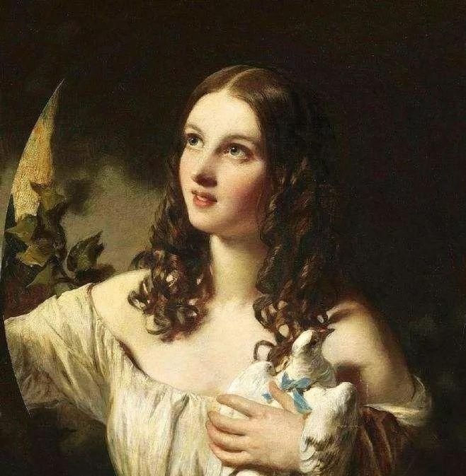 美人!英国艺术家詹姆斯·桑特人体油画中的美人,珠圆玉润,风情万种