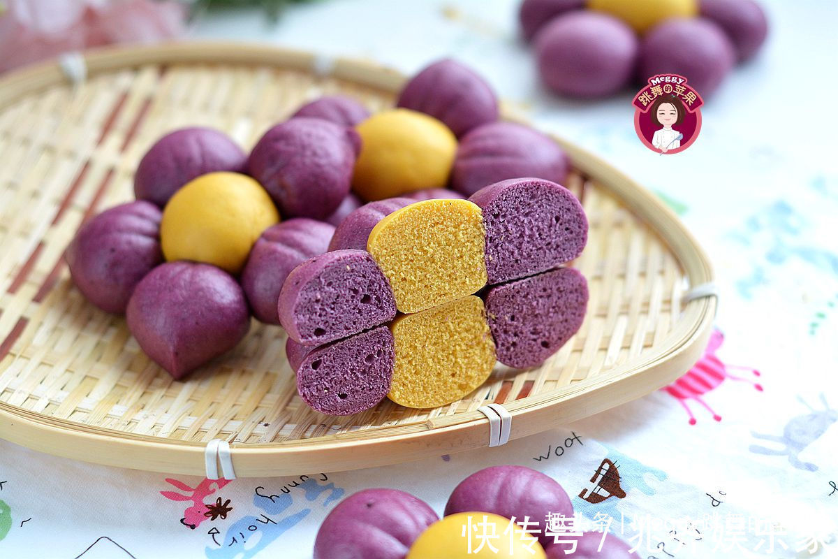 手货|南瓜紫薯成抢手货,做成馒头暄软香甜惹人爱,一次发酵省了1小时