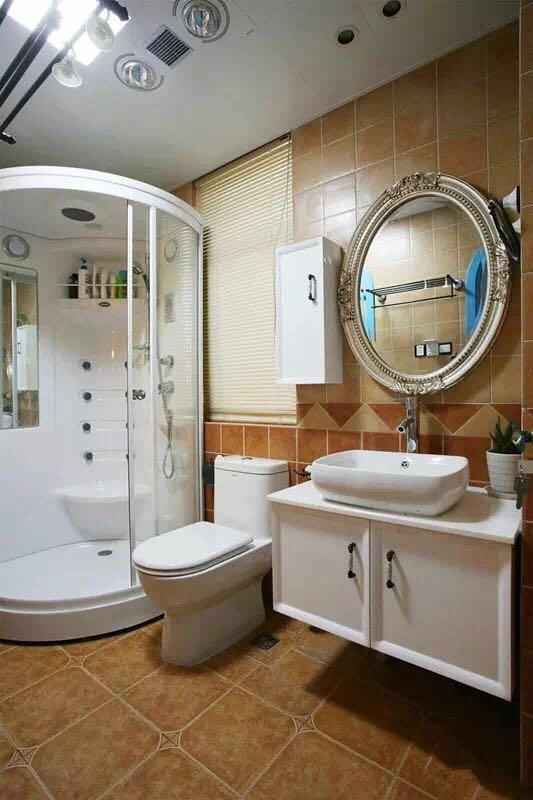 干湿|头一回见卫生间这么装,漂亮又省钱!买了房我也这么设计