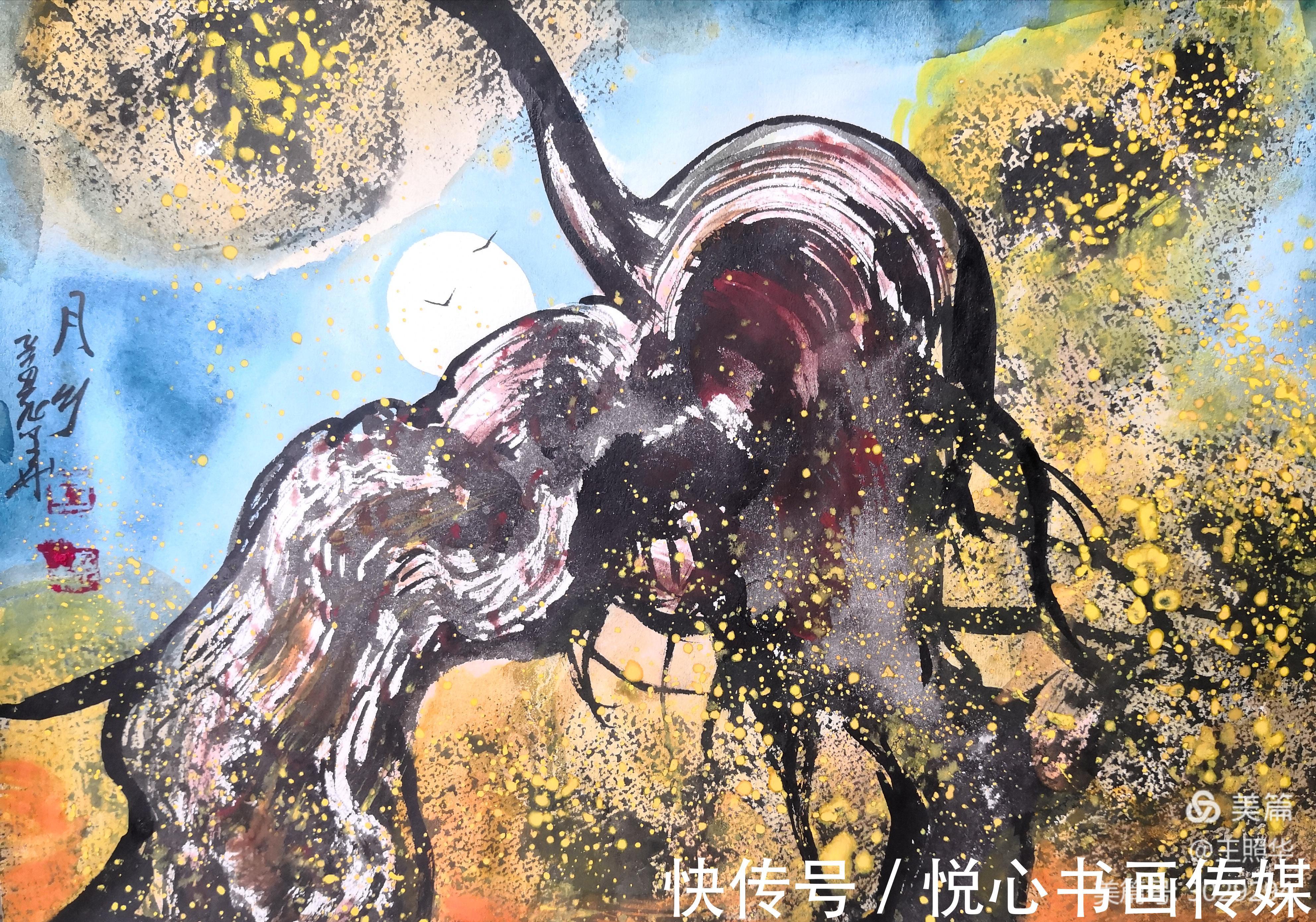 艺术$画里有胡杨,王照华虎年迎春胡杨展《胡杨细語度万年》