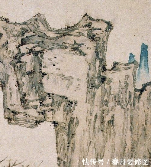 明代@明代画家眼中的秋天,盛茂烨绘《秋山寒林》