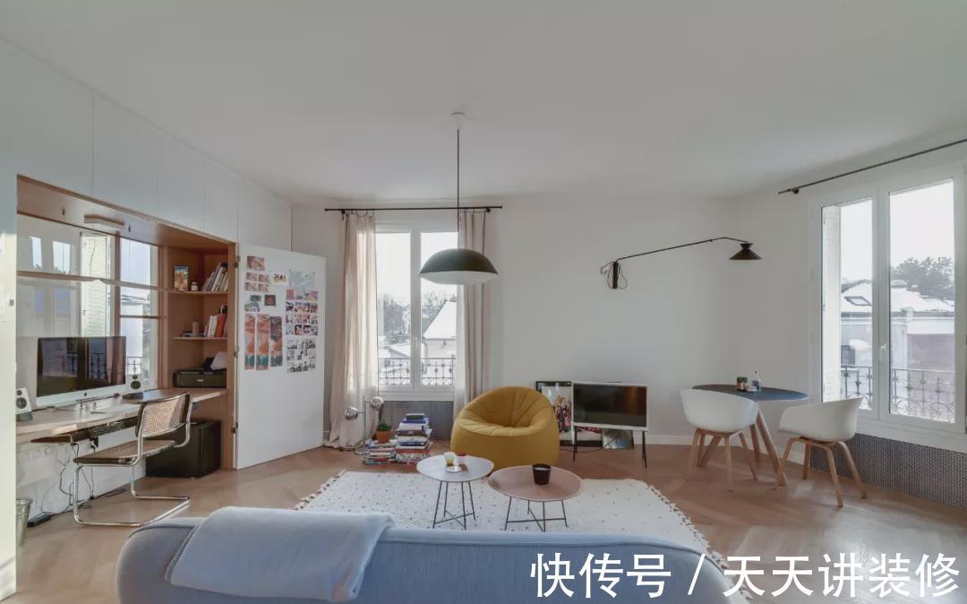 小户型|52㎡小户型北欧风,独立工作区+隐形门,年轻人喜欢的设计!