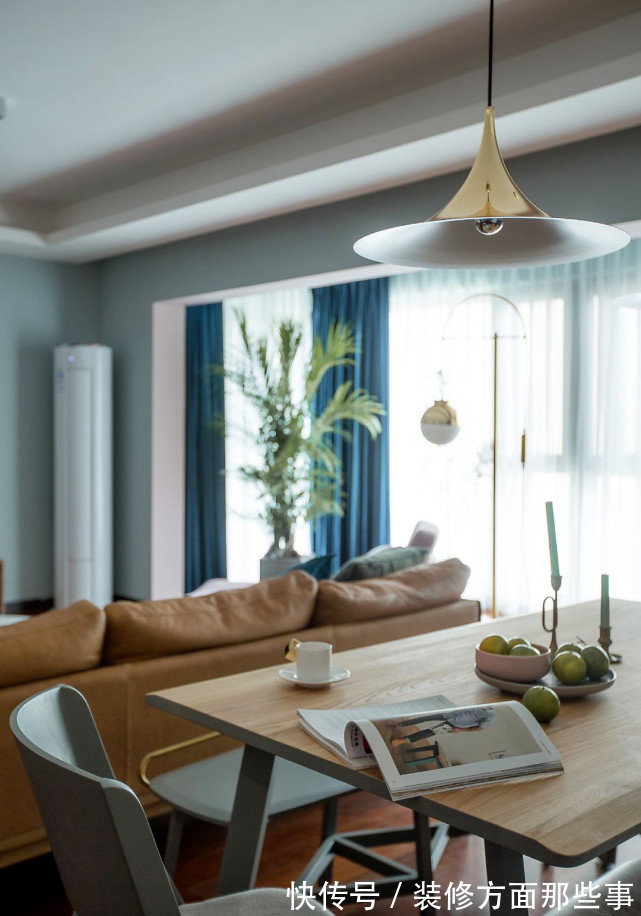 三居室|122平简约风三居室纯度的色彩搭配，营造闲适柔美的氛围