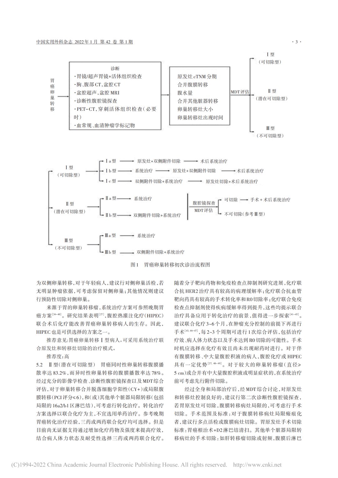 治疗|胃癌卵巢转移诊断和治疗中国专家共识（2021版）