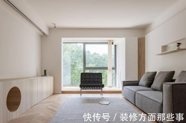 卧室|92平现代简约二居室，原木家具+大白墙搭配全屋干净又清爽
