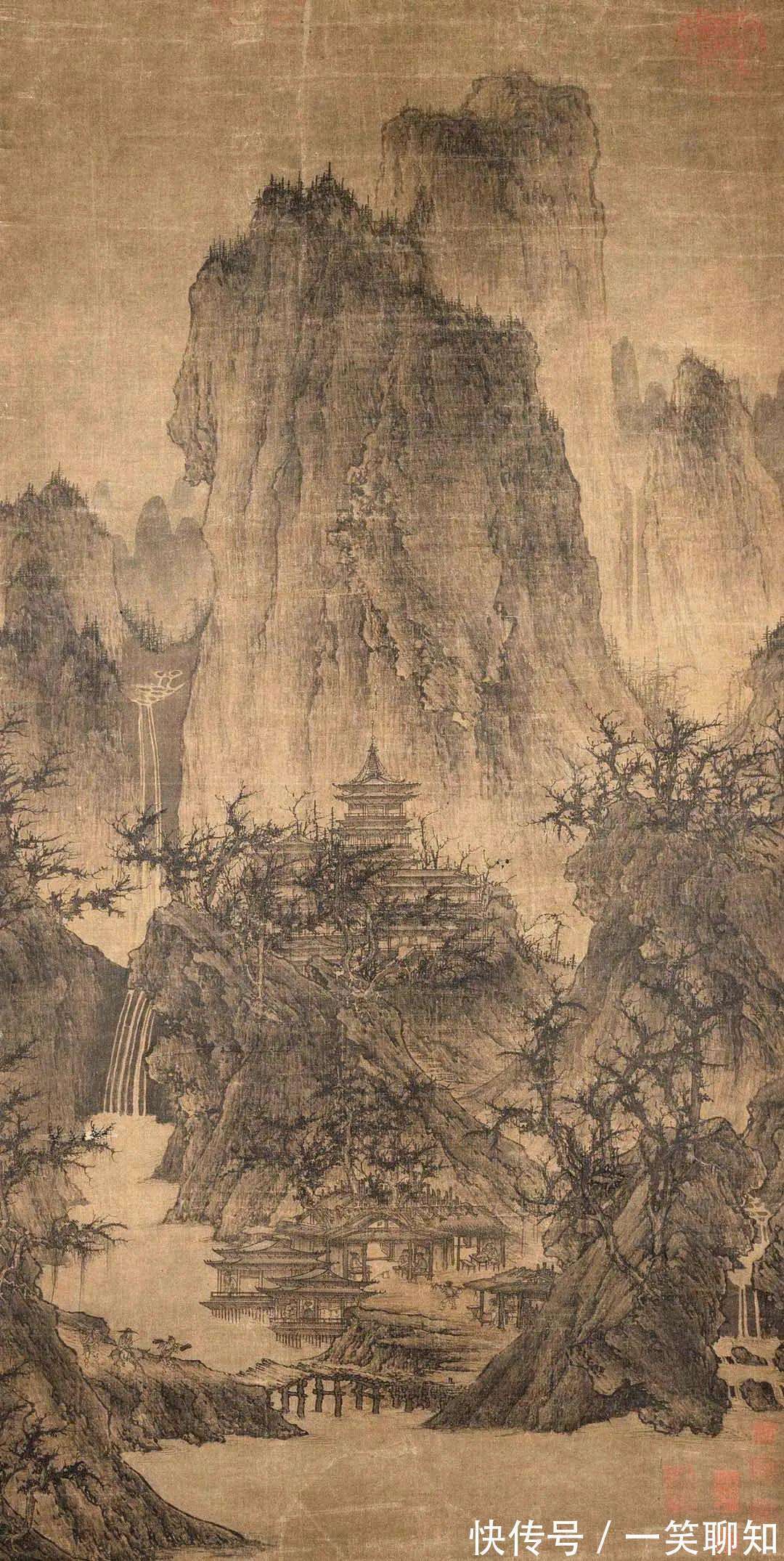 茂林远岫图@在山水画名家辈出的黄金时代,他凭什么被誉为“天下第一”?