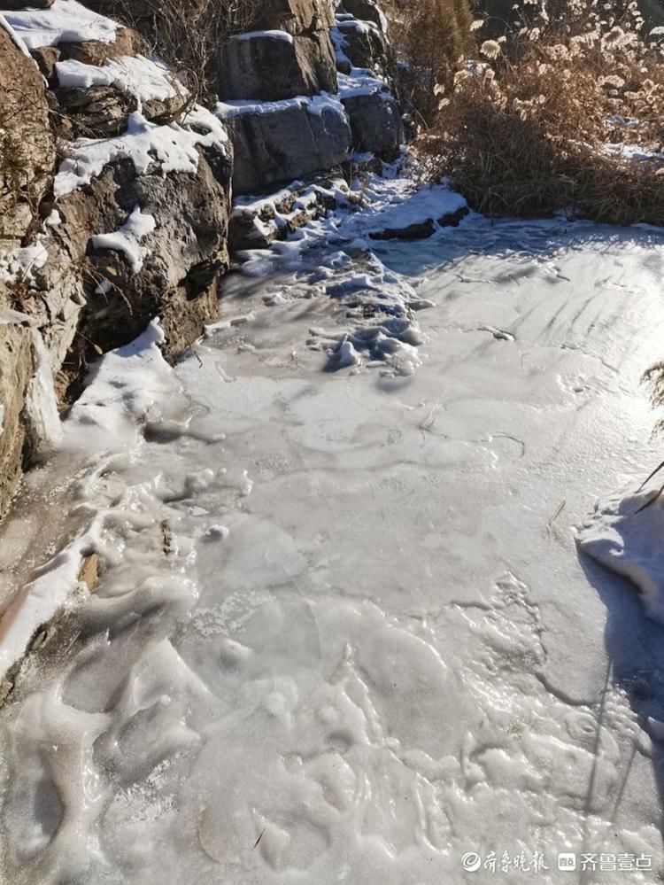 情报站｜踏雪走冰好去处，济南长尾巴沟寒流过后山野雪景格外洁净