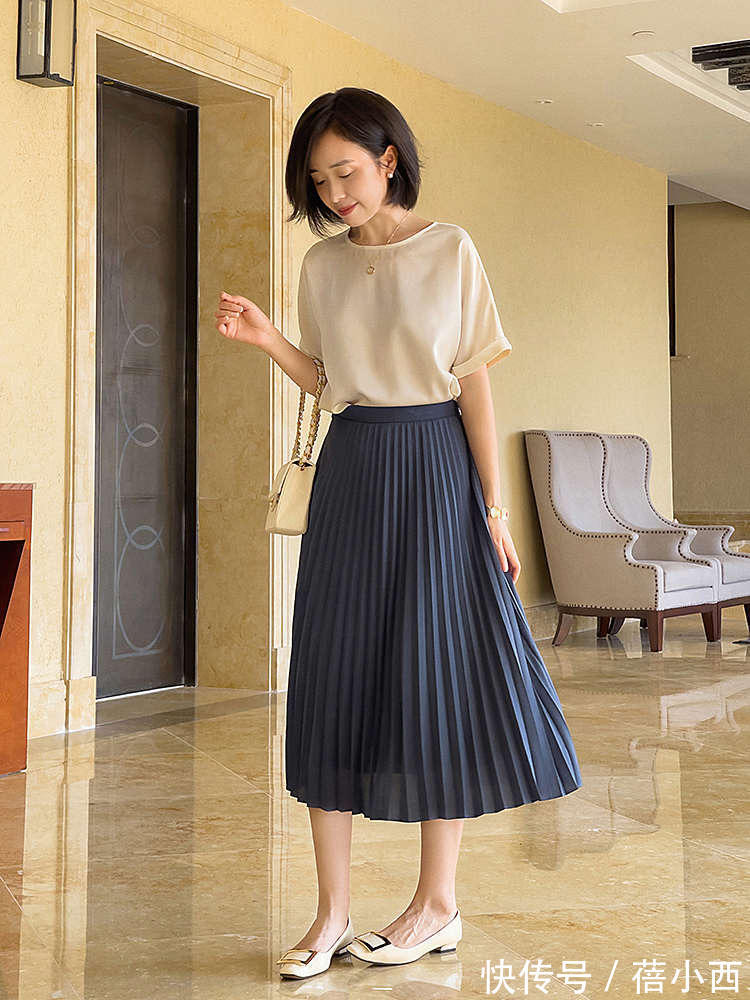 高级感|初秋只需这3件单品就够了:针织衫、半身裙、衬衫,打造高级感