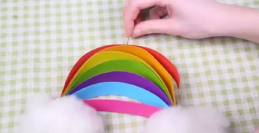 七色|和孩子一起制作七色彩虹挂件,挂在小房间,赏心悦目