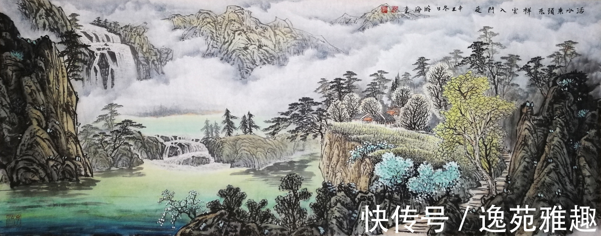 古典#「作品欣赏」山里人的水墨丹青,古典山水传承画家游海作品赏析