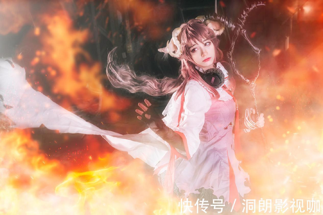 明日方舟|奥地利小姐姐还原艾雅法拉,立体的五官也可以cos软萌小绵羊