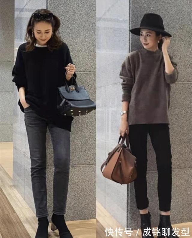 减龄 50岁女人别总穿运动鞋,学学这位大龄博主的短靴搭配,时髦又减龄