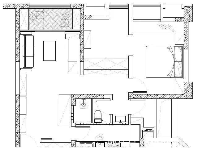 卧室|67㎡薄荷蓝小宅,阳台改榻榻米,卧室增加休闲区,设计太亮眼了!