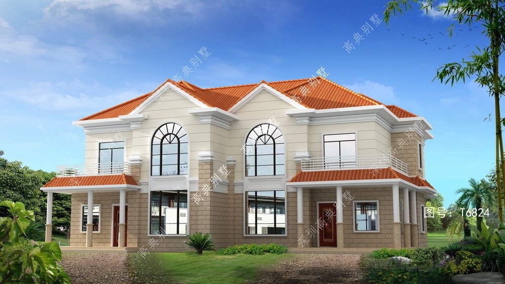 外观|这款欧式小别墅设计,外观绝顶好看,多窗设计,通透大气。