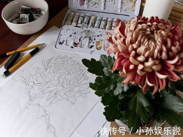 花卉#一位全职妈妈喜欢疯狂画画，教你画水彩花卉