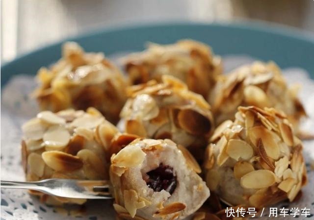 深秋芋头正当时,教你做蔓越莓芋泥杏仁球,颜值高口感好