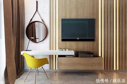 电视背景墙|把书桌放进客厅,没有书房的小户型,没理由不这样做