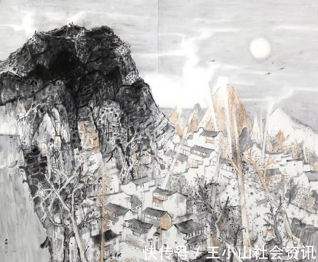 洋泾浜!80后的山水画家马明耀,“穿西装结领带”,一口“洋泾浜”