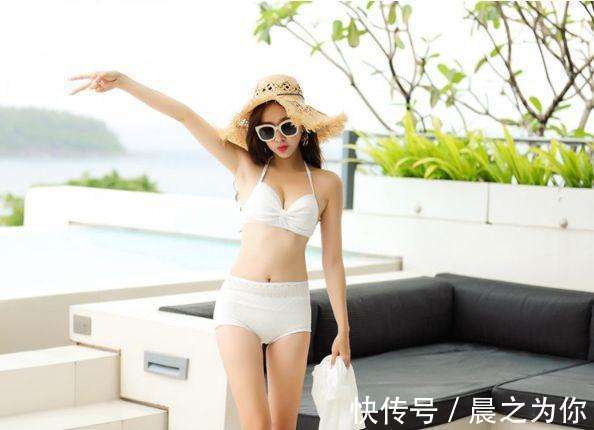 美女 很有韵味的比基尼泳衣美女, 更显清爽, 展现女人美丽身姿!