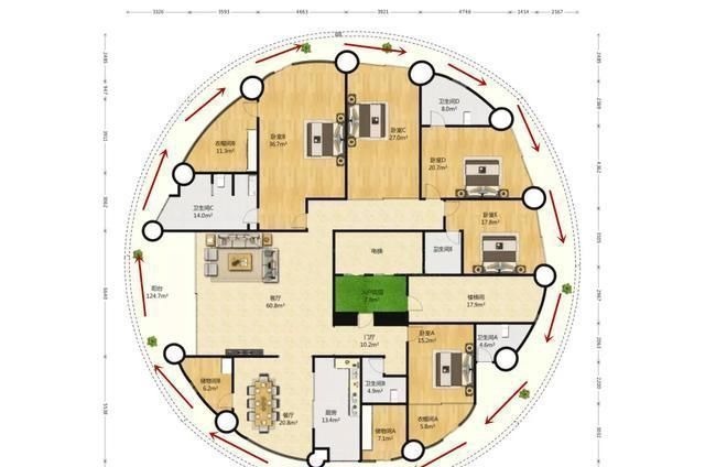 开发商|这种户型我都不稀罕,有9个阳台,或者绕房一圈遛狗,谁装得起