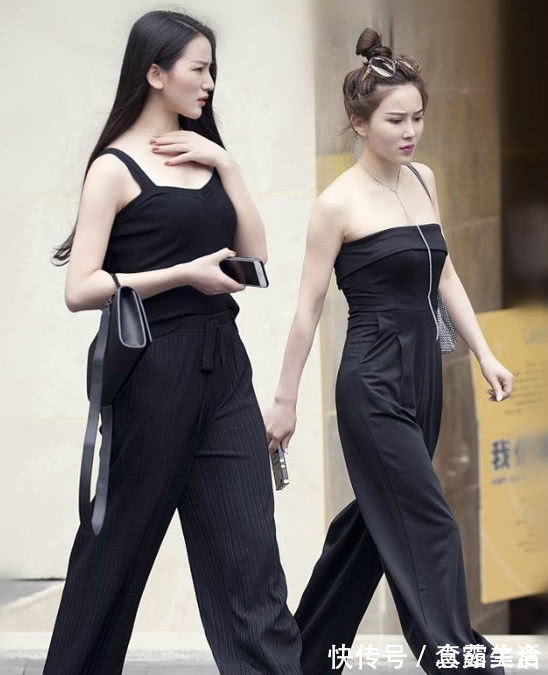 街拍:长发美女的红色穿搭真性感,长相靓丽,气质优雅