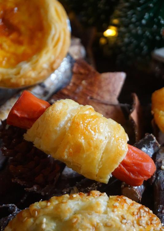 教你用蛋挞皮做酥皮香肠小面包，孩子连吃3个都不够，好做好吃