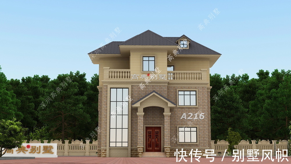 欧式别墅|经典实用的三层欧式别墅:设计很大气，户型好。