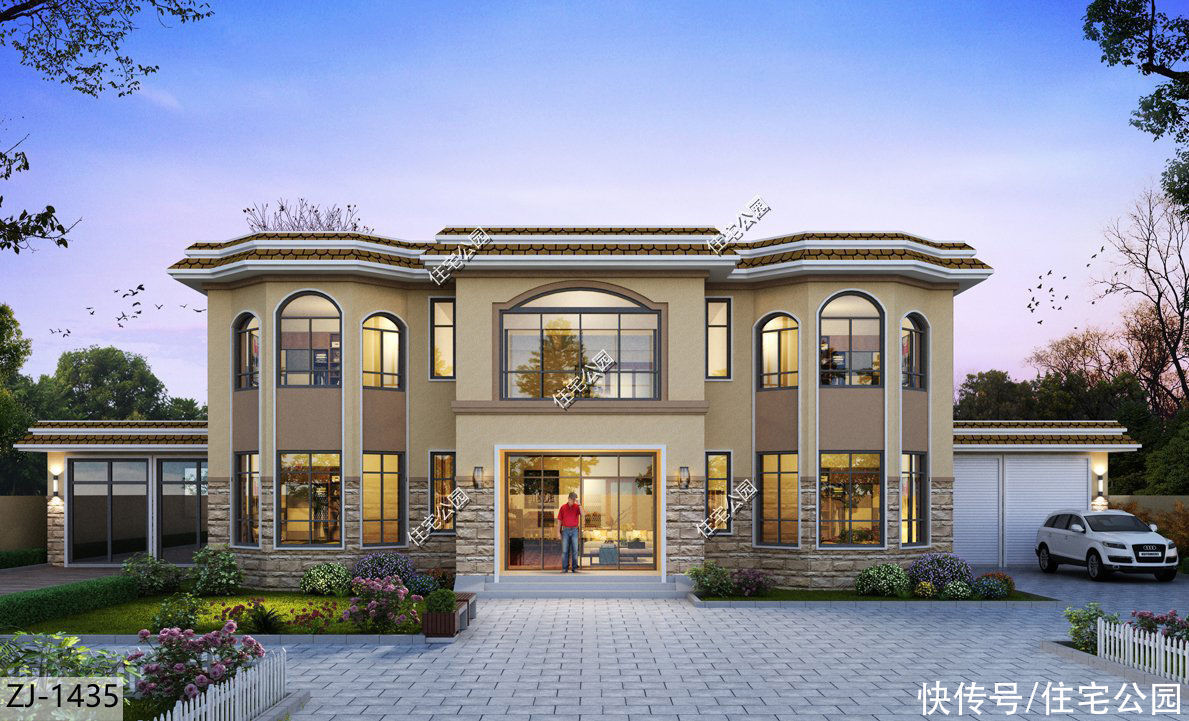 户型|15套挑空客厅户型,专为农村老百姓设计,2021年这样建房面子十足