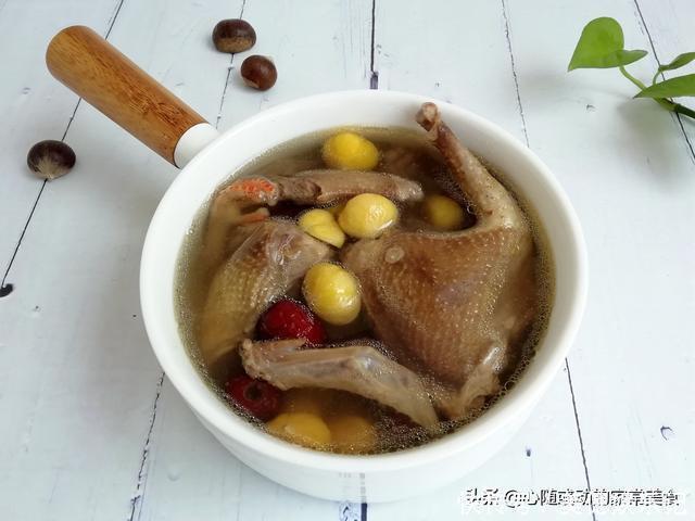 板栗|炖鸽子汤不需要太多调料，只放2种食材就够了，体质不好要多喝