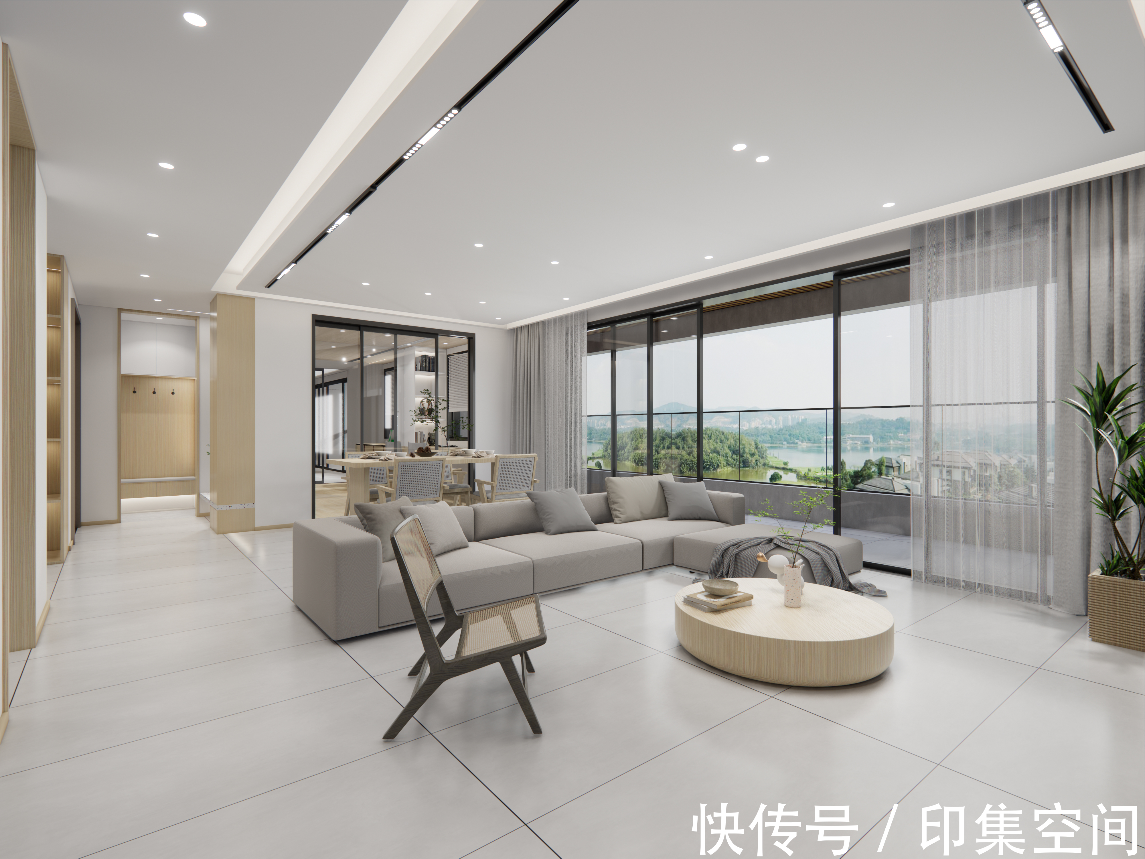 多功能房|150㎡三色打造原木极简风