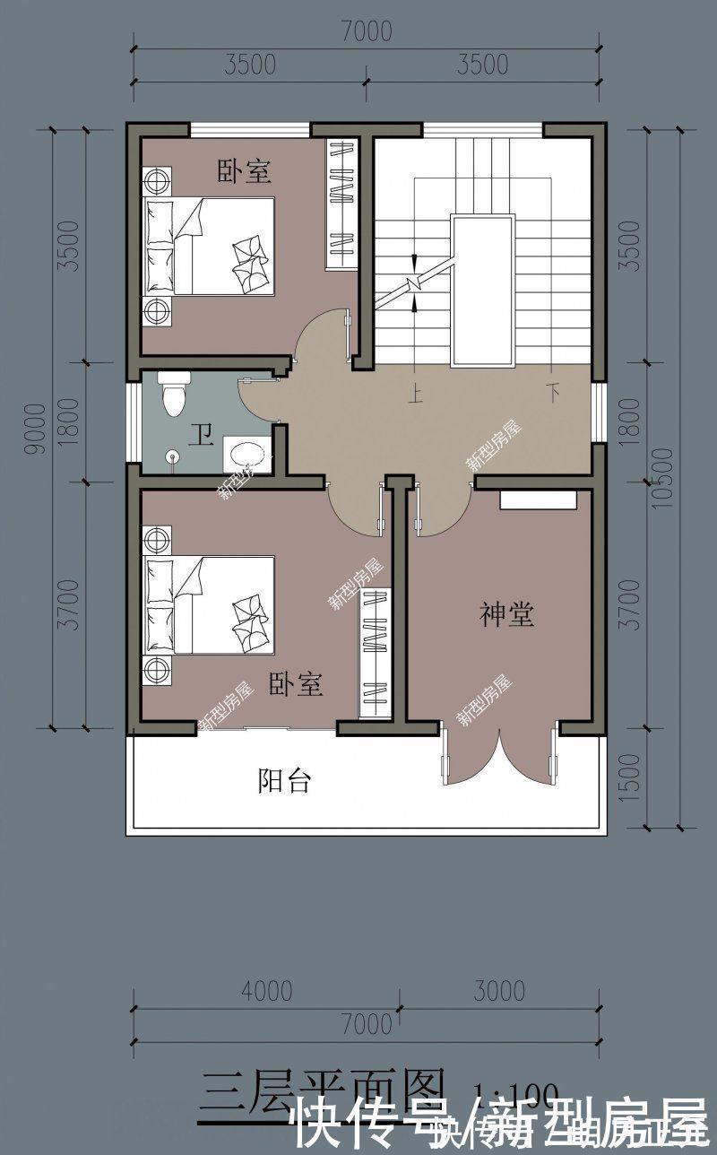 阳台|农村建房想要简约大气，推荐5套平屋顶图纸，总有一套适合你