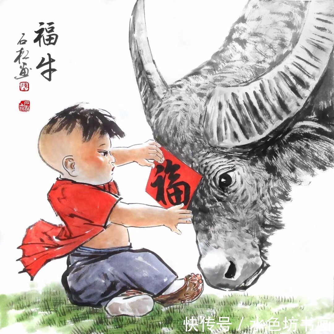 2021送你一组牛画,祝大家牛气冲天,牛(扭)