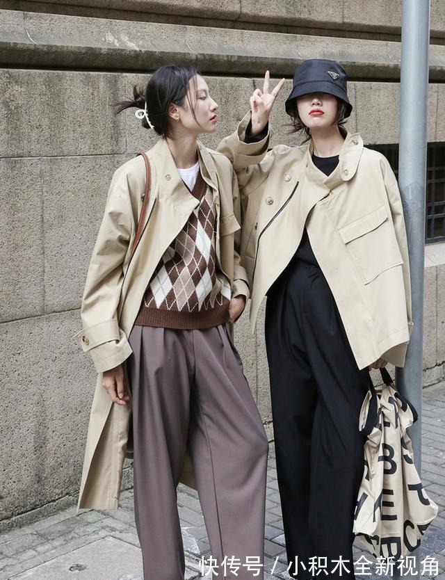 撞衫 风衣+阔腿裤=永不过时的气质精,时髦又高级!