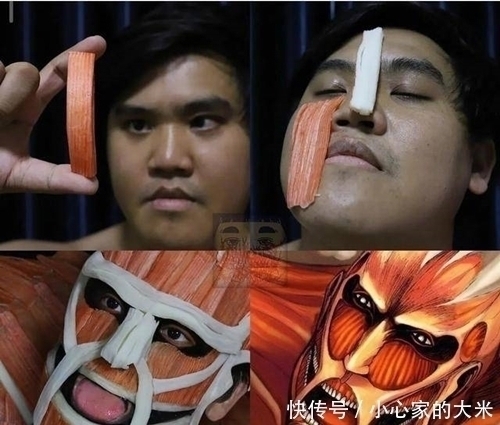 香蕉皮|香蕉皮Cos吉克的头发,篮球成了三笠,泰国小哥不去高仿真可惜了