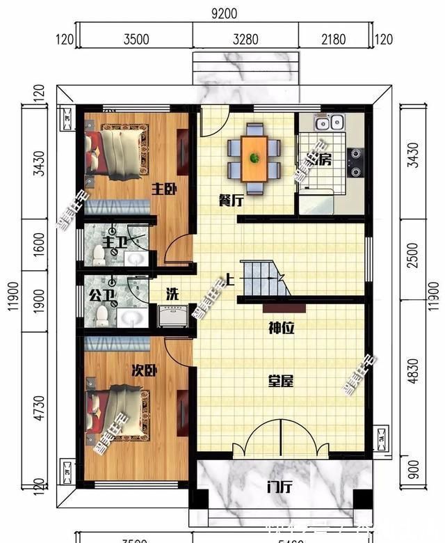 瓷瓦|两栋宽9米多的农村自建别墅,南北通透,这种房子住起来舒爽