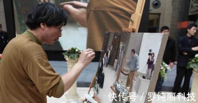 光头强&冷军画照片,画了幅光头强,小朋友却说一点都不像