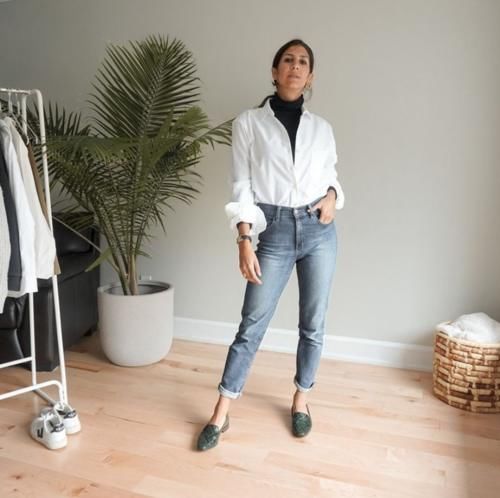 3个毛衣搭衬衫的组合，让基本款穿出不同风格，通勤穿搭可以更有趣好看