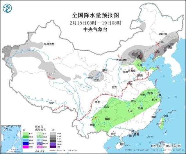 我国中东部将有降温和雨雪天气